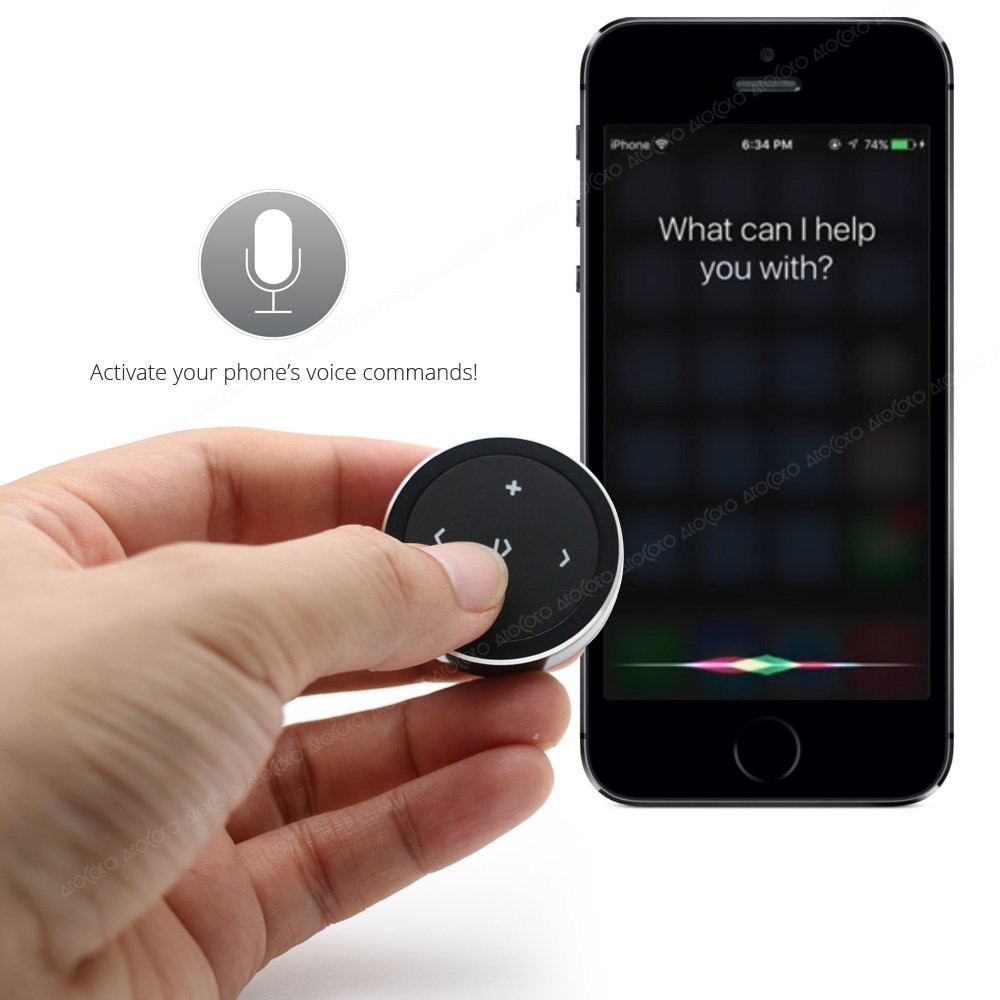 Wireless Bluetooth Media Button Remote Selfie Control Car Motorcycle Steering...