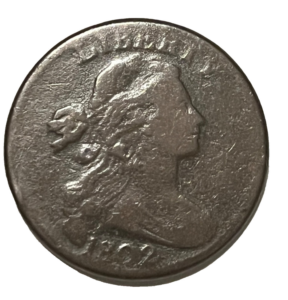 1802 draped bust cent ,  VG +