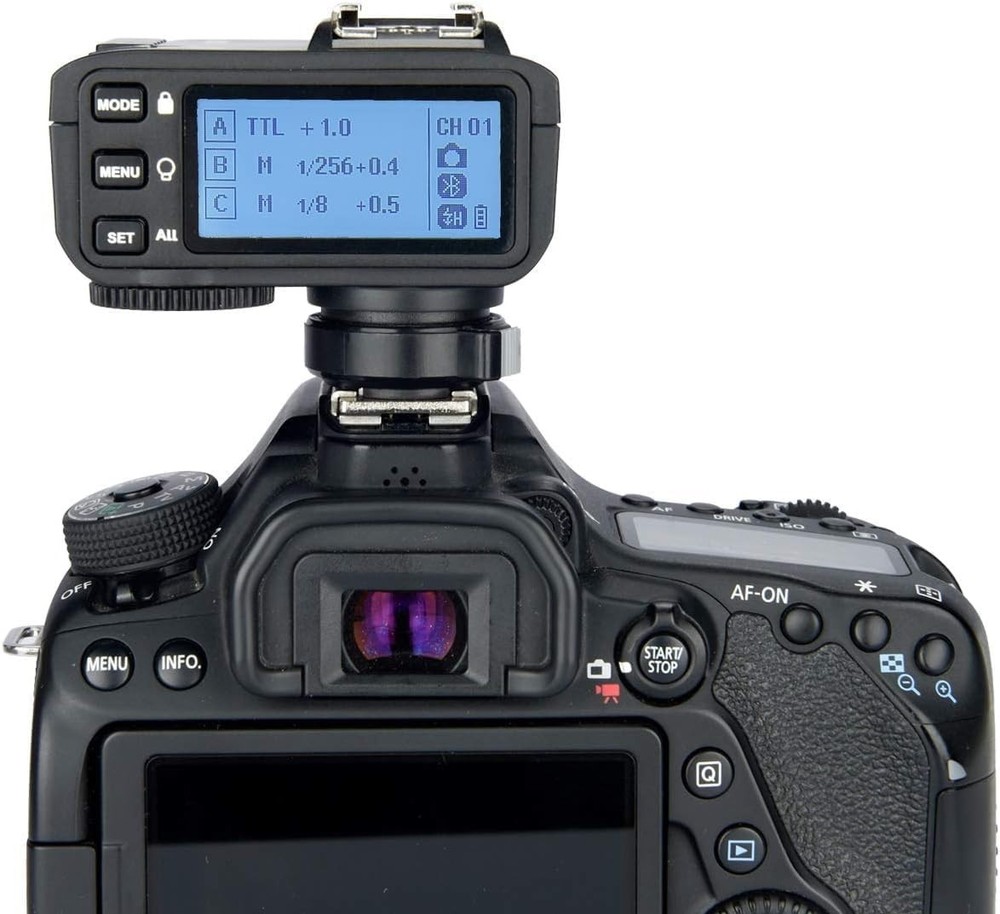 Wireless Flash Trigger for Canon, Bluetooth, 5 Group Buttons-