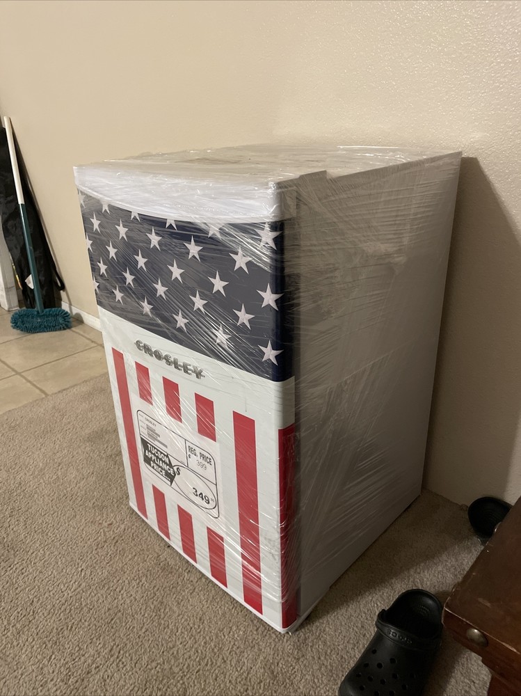 American Flag Mini Fridge - NEW, UNTOUCHED -