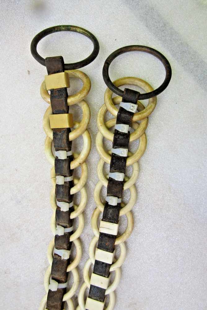 Celluloid harness spreaders & leather pieces