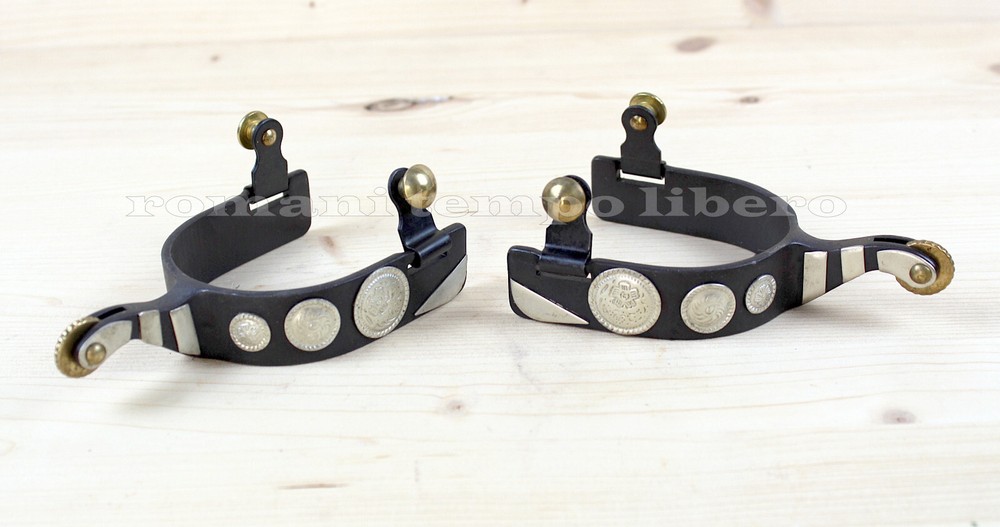 Western Spurs Burnished with Studs