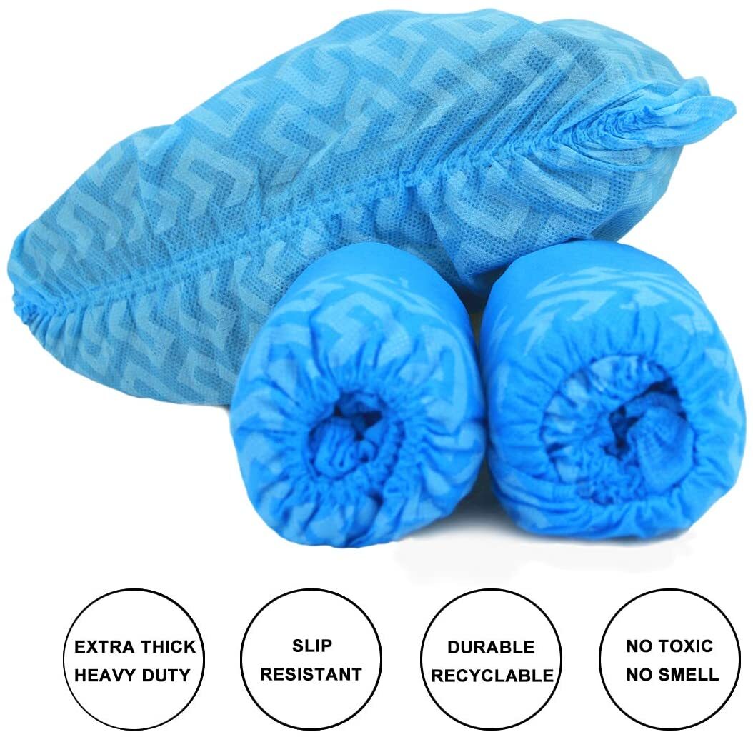1000 Pack (500 pairs) Disposable Boot & Shoe Covers Large Non Slip For Indoors