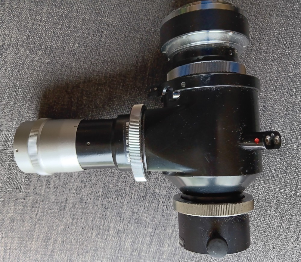 VINTAGE HEERBRUGG MICROSCOPE CAMERA ADAPTER ASSEMBLY WITH SHUTTER