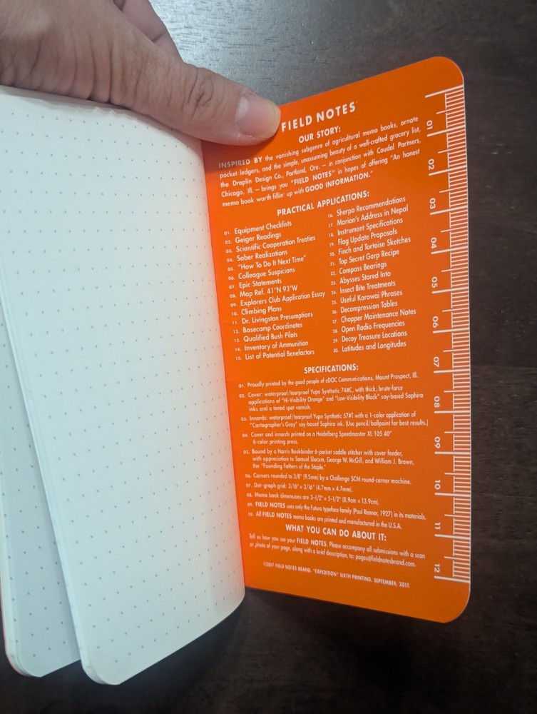 NEW Field Notes Memo Book - "Expedition" - Dot Graph - Single Pack