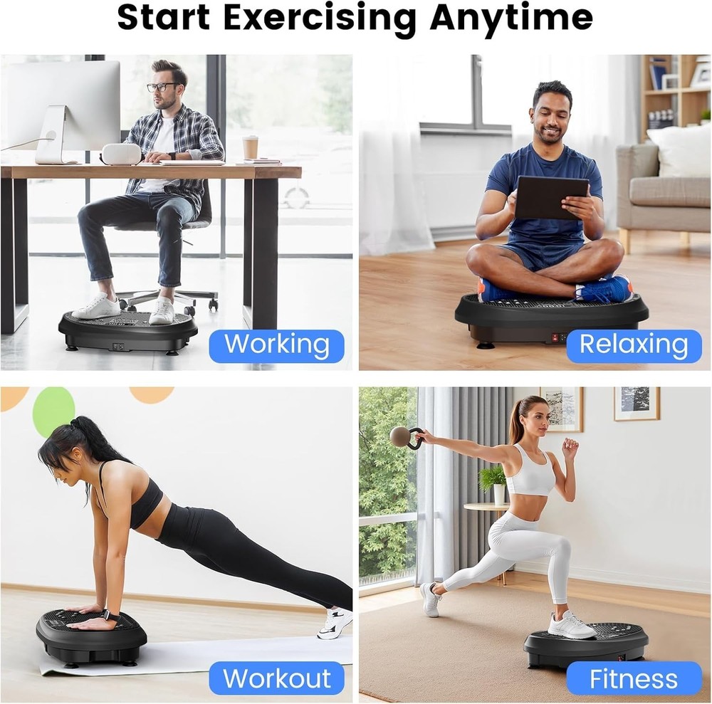 Remote-Controlled Vibration Fitness Machine: 5 Programs & Adjustable Resistance