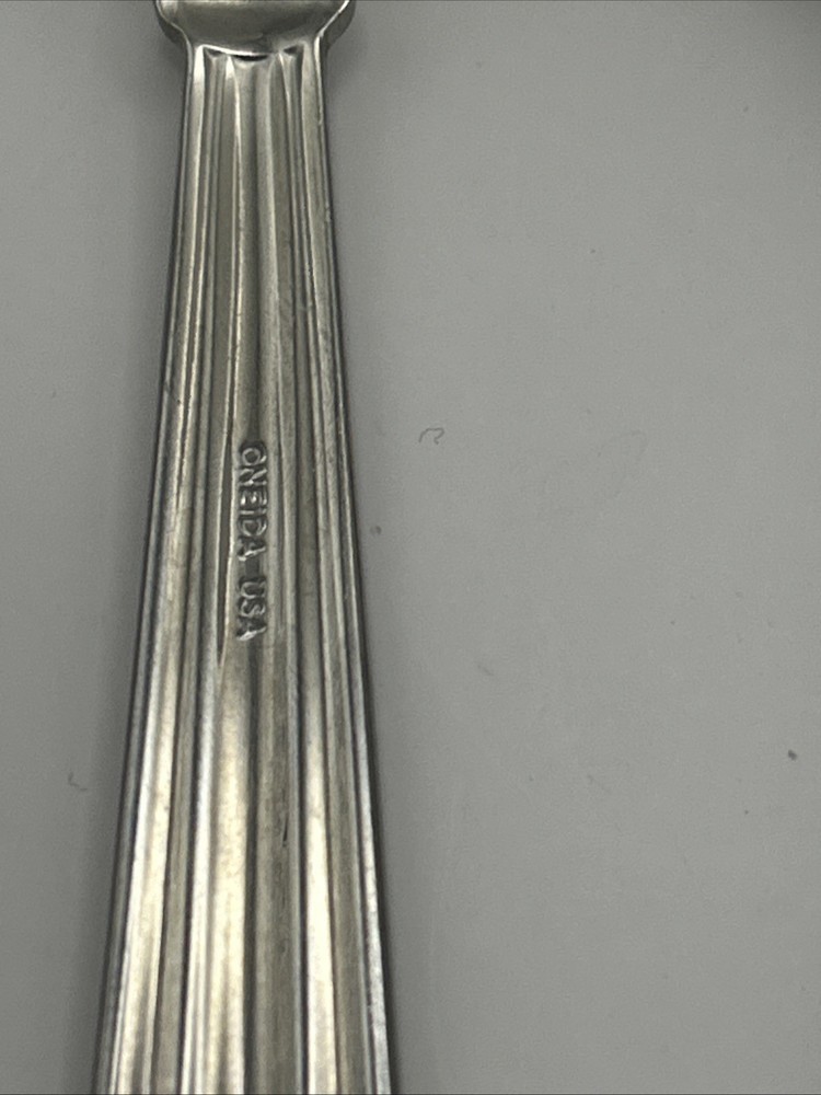 3 Pc Oneida Unity Stainless Flatware 2 Spoons And Cold Meat Serving Fork