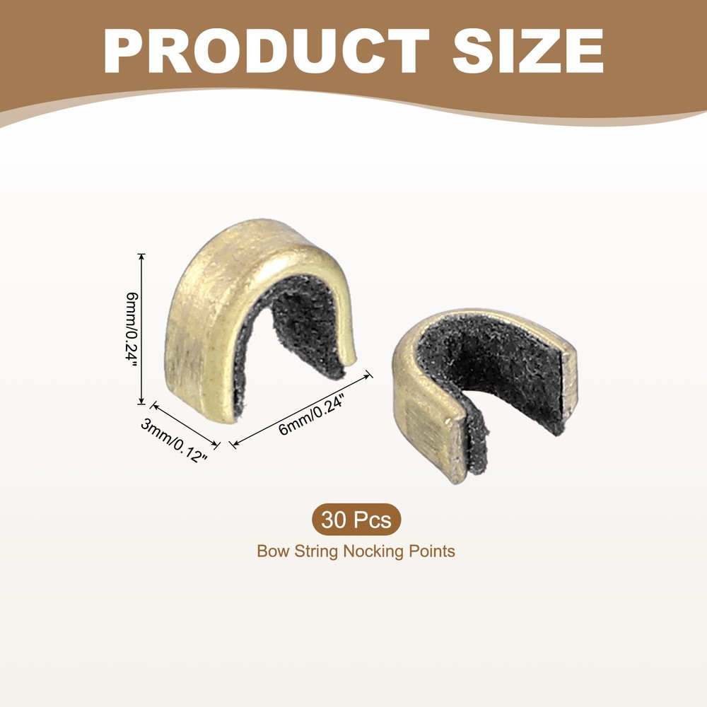 30 Pcs 6x3mm Bow String Nocking Points Black