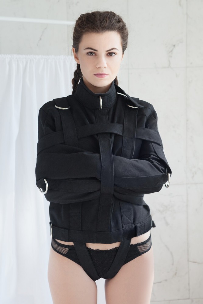 Black Heavy Duty Straitjacket - Restraining THIC Bondage Device High Quality