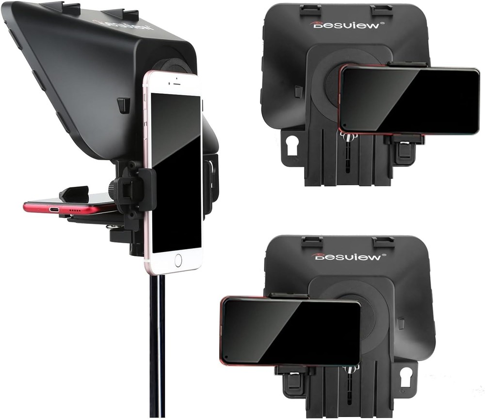 Teleprompter, Teleprompter with Remote Control, Work with iPad/Tablet/Smartph...