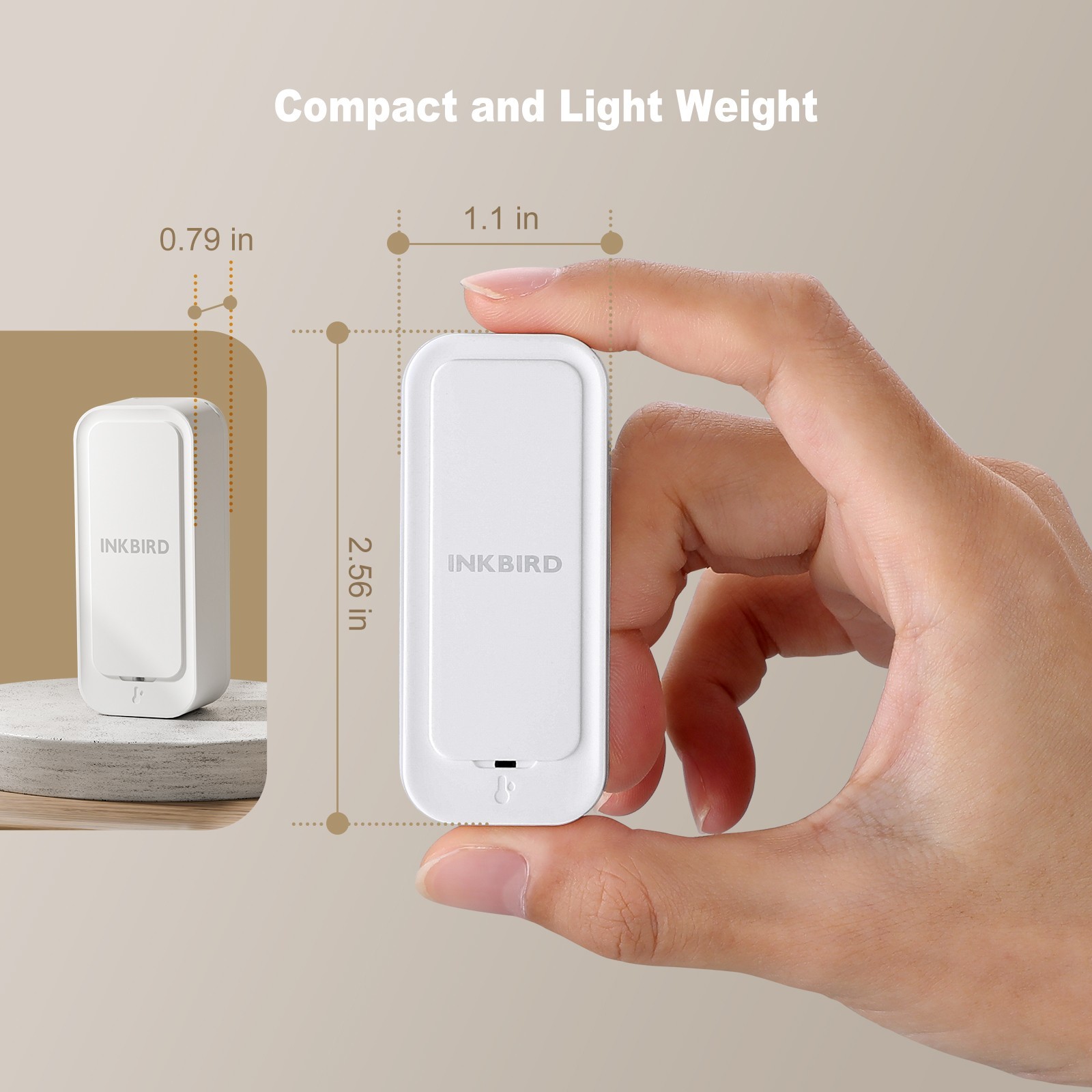 Bluetooth Digital Thermometer Indoor Temperature Humidity Monitor Data Storage