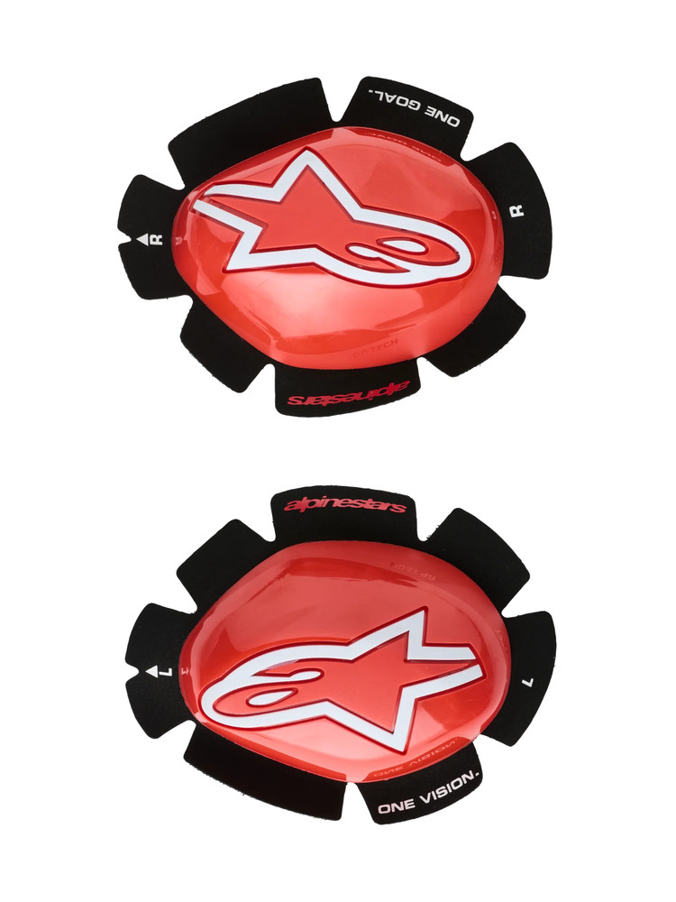 Alpinestars GP Tech Knee Sliders - Red/White (PAIR)