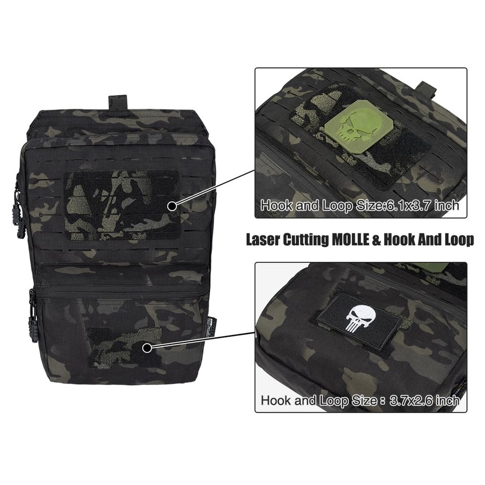 Tactical MOLLE Hydration Pack for 2L Hydration Water Bladder Hydration Bag 50...
