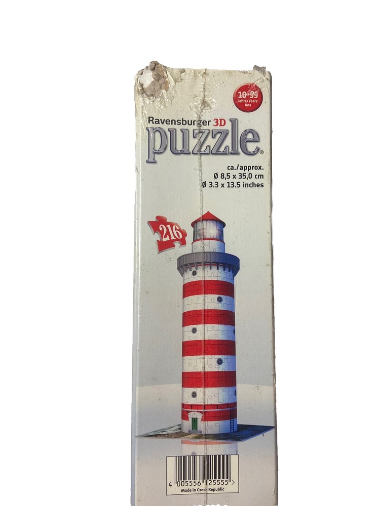 3D Lighthouse Puzzle Ravensburger EASYCLICK Technology No Glue Required - Sealed