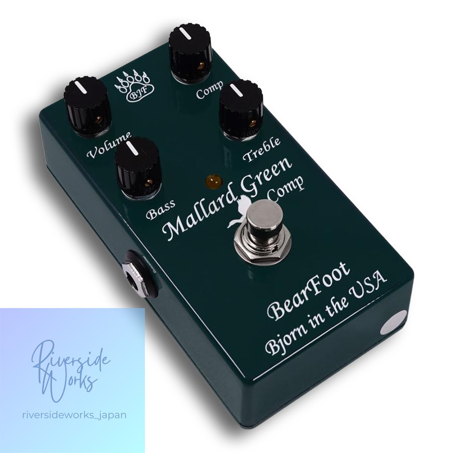 BearFoot FX Mallard Green Comp Compressor Guitar Effect Pedal - Smooth