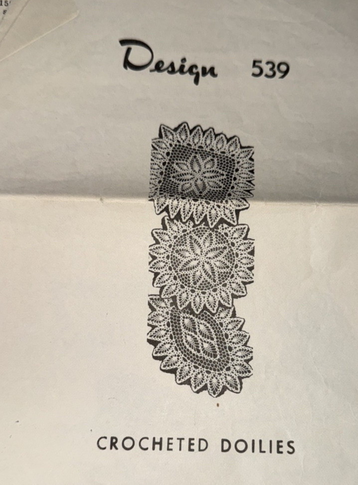 Vintage Grit Crochet Doily Patterns ~CHOICE ~Original Pattern
