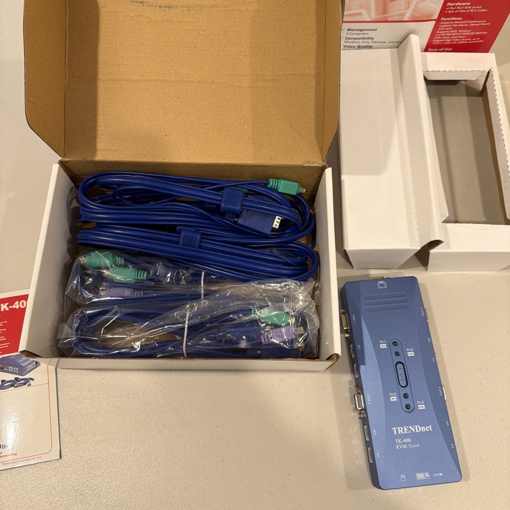 TRENDnet TK (TK400K) 4-Ports External KVM switch PS/2