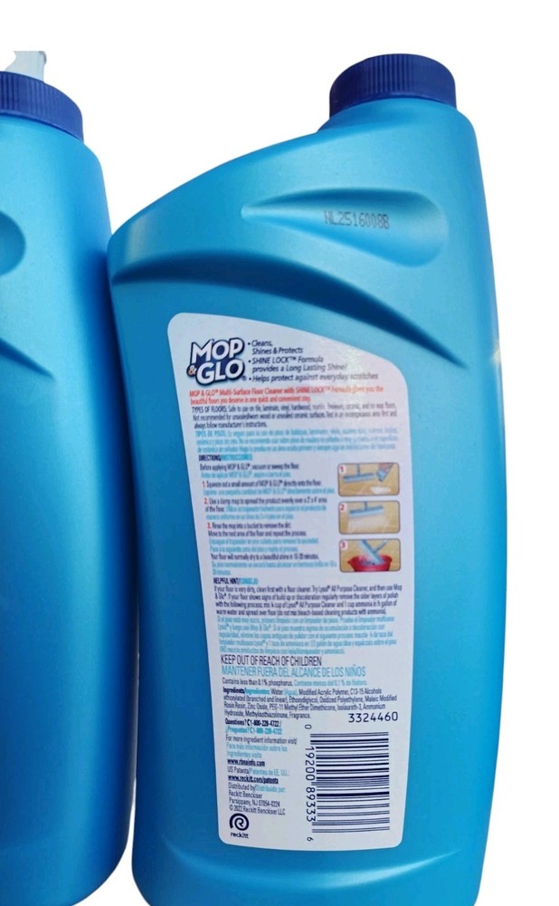 Mop & Glo Multi-Surface Floor Cleaner, 2 Bottles 32oz Each