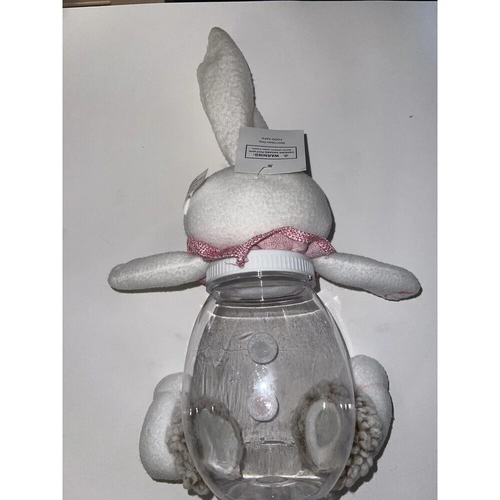 Bunny Candy Holder Pink New Missing a bottom Easter