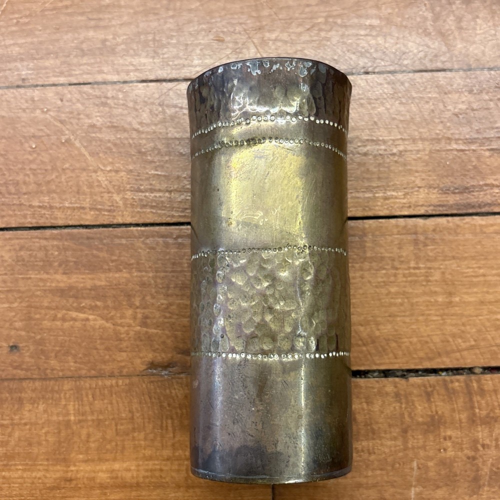 Original WW2 Trench Art Shell 1940s Artillery Shell WWII Engraved Shell