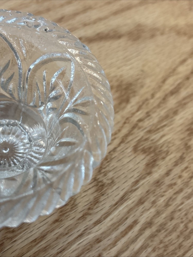 Flint Glass Master Salt ARCHED LEAF EAPG Victorian Pattern