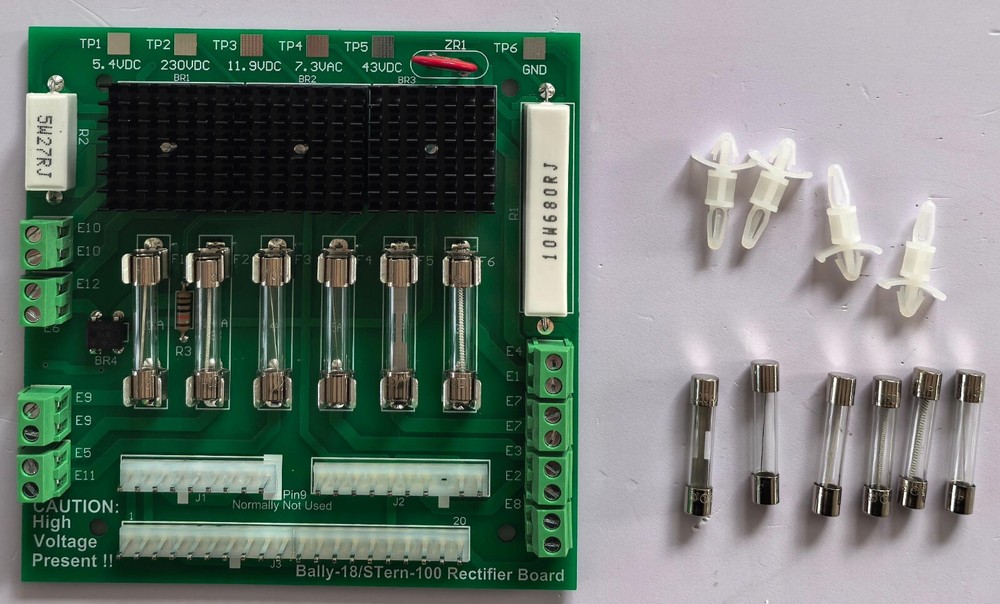 Power Supply Rectifier Board Replacing Bally AS-2518-49 - Solderless