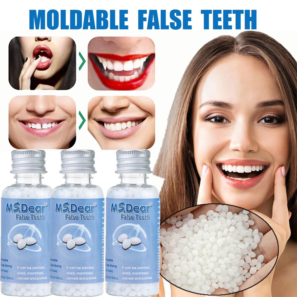 3PCS False Teeth Solid Glue Temporary Tooth Repair Moldable Teeth Gap Denture