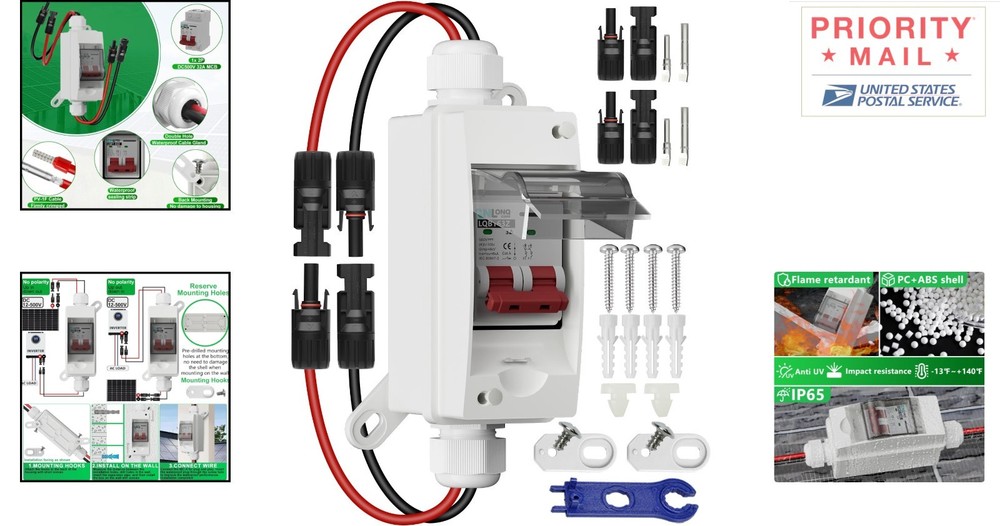 1 Input 1 Output Solar Disconnect Switch with Waterproof Box for Efficiency