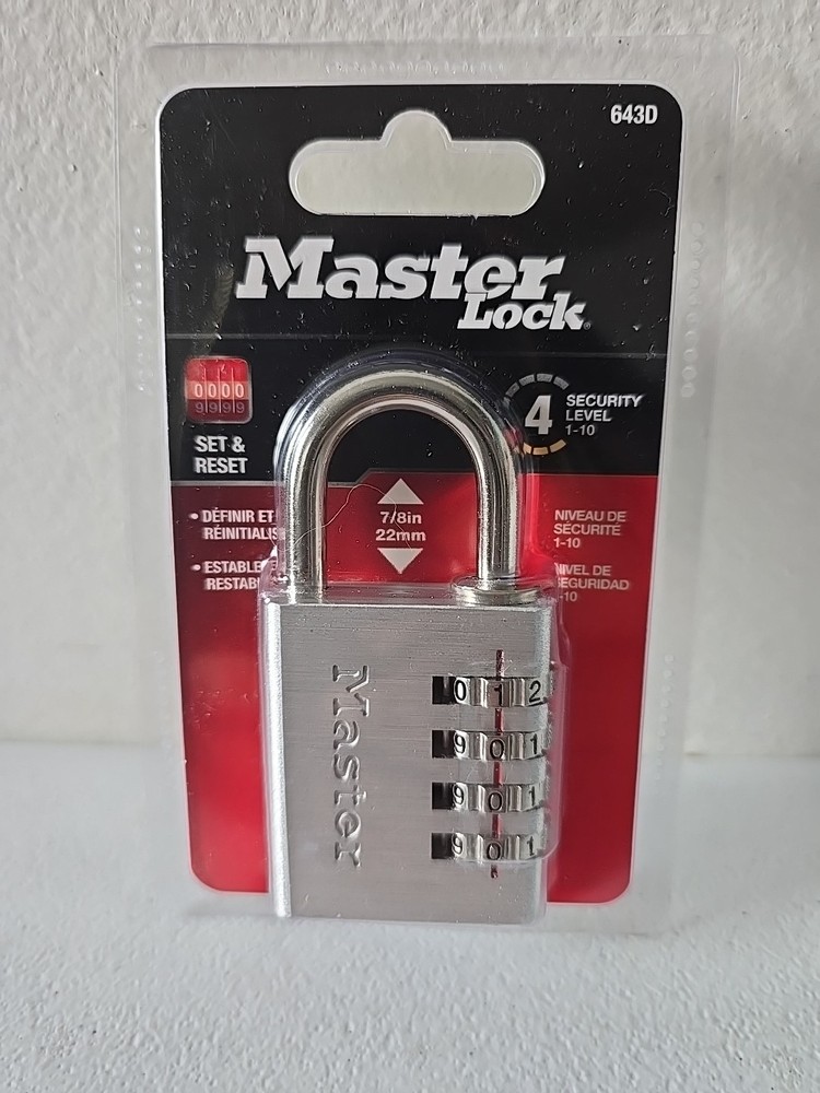 Master Lock 643D 1-9/16 Inch Combination Padlock New