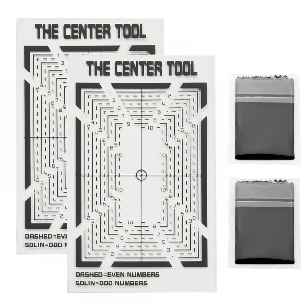 Card Grading Centering Tool Kit - with Cleaning Cloth - Precision Transparent