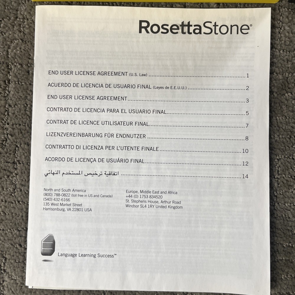 Rosetta Stone Spanish Level 1 Version 3 Complete With Headset