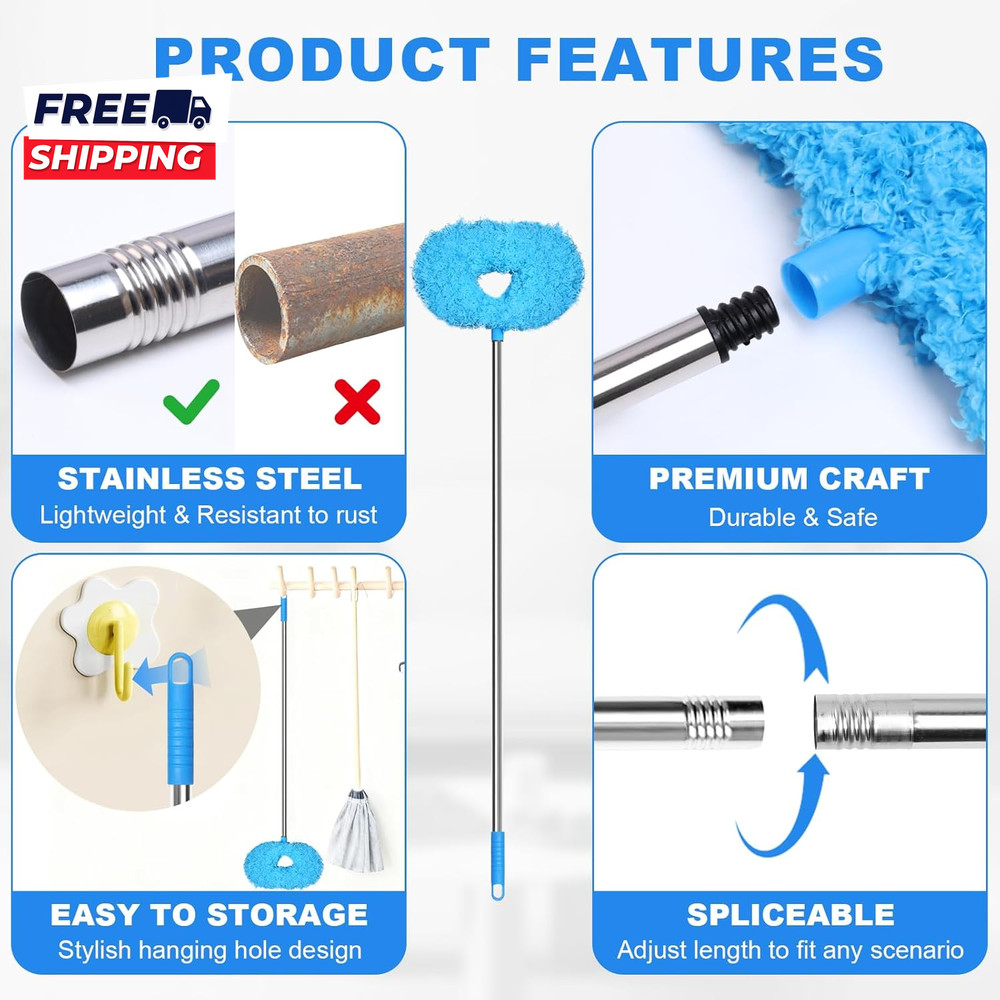 Ceiling Fan Cleaner Duster Adjustable Duster with Extension Pole Dusters