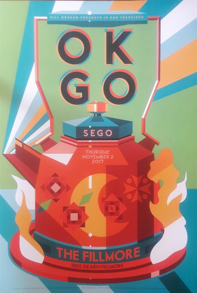 Mint OKGO Fillmore Poster 2017 OK GO