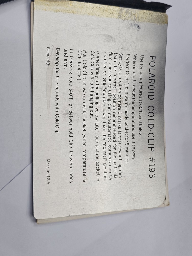 Polaroid 220 Automatic Land Camera With #193 Cold Clip - Untested