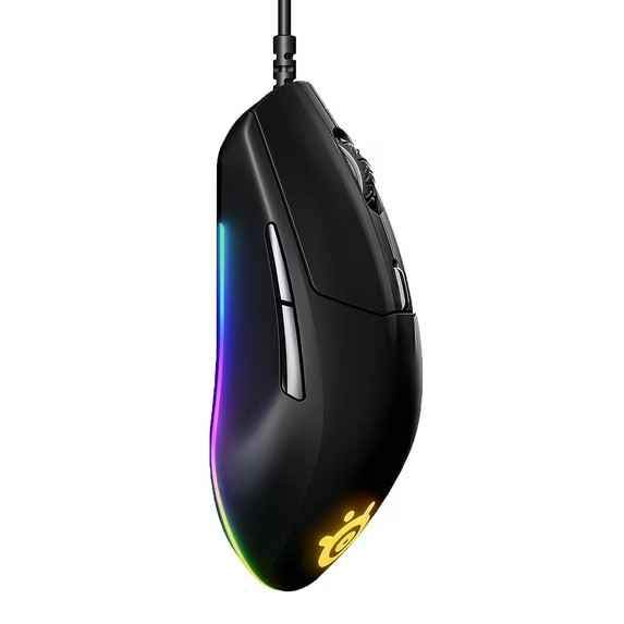 SteelSeries Rival 3 Wired Gaming Mouse RGB Optical USB Lightweight PC Mac Black