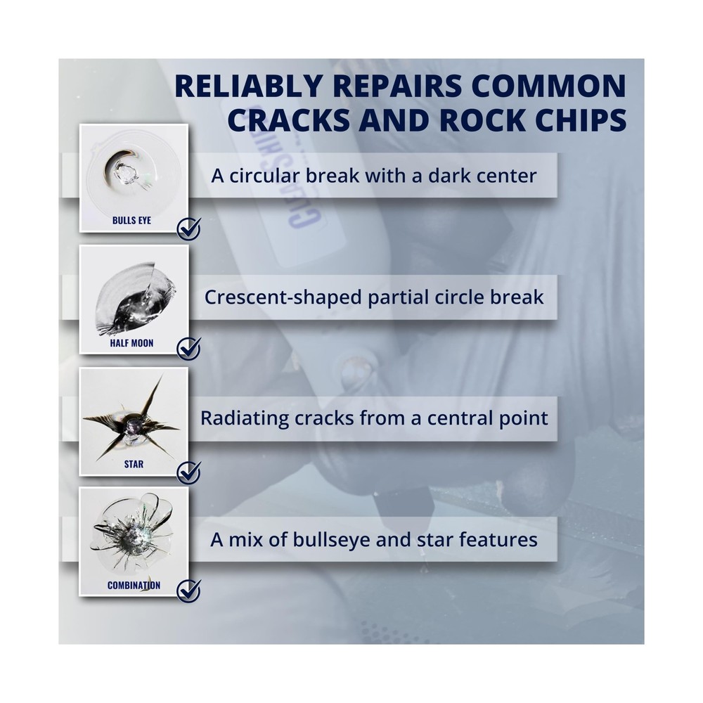 Clearshield Windshield Repair Kit - Window Rock Chip Repair Kit - Cracked Win...