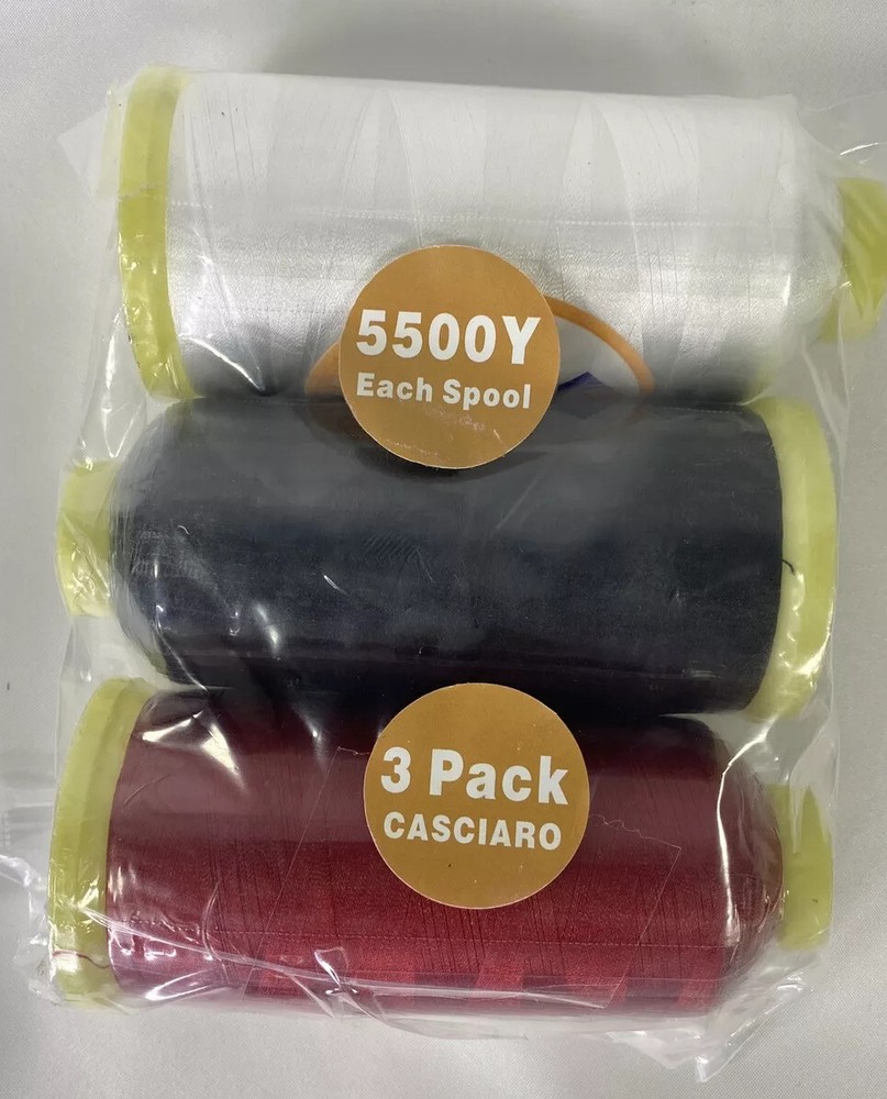 Embroidery Machine Thread Polyester Sewing Thread- 5500Y Yards On Each Spool.