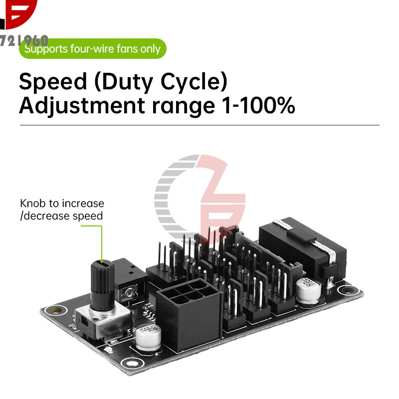 Computer Chassis PWM Violent Fan Speed Controller 9-Channel Fan Hub Controller