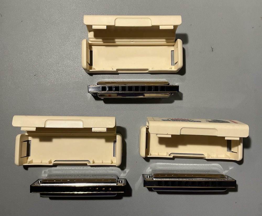 Hohner Big River Harp Harmonica, Multiple Keys, Most W/ Cases