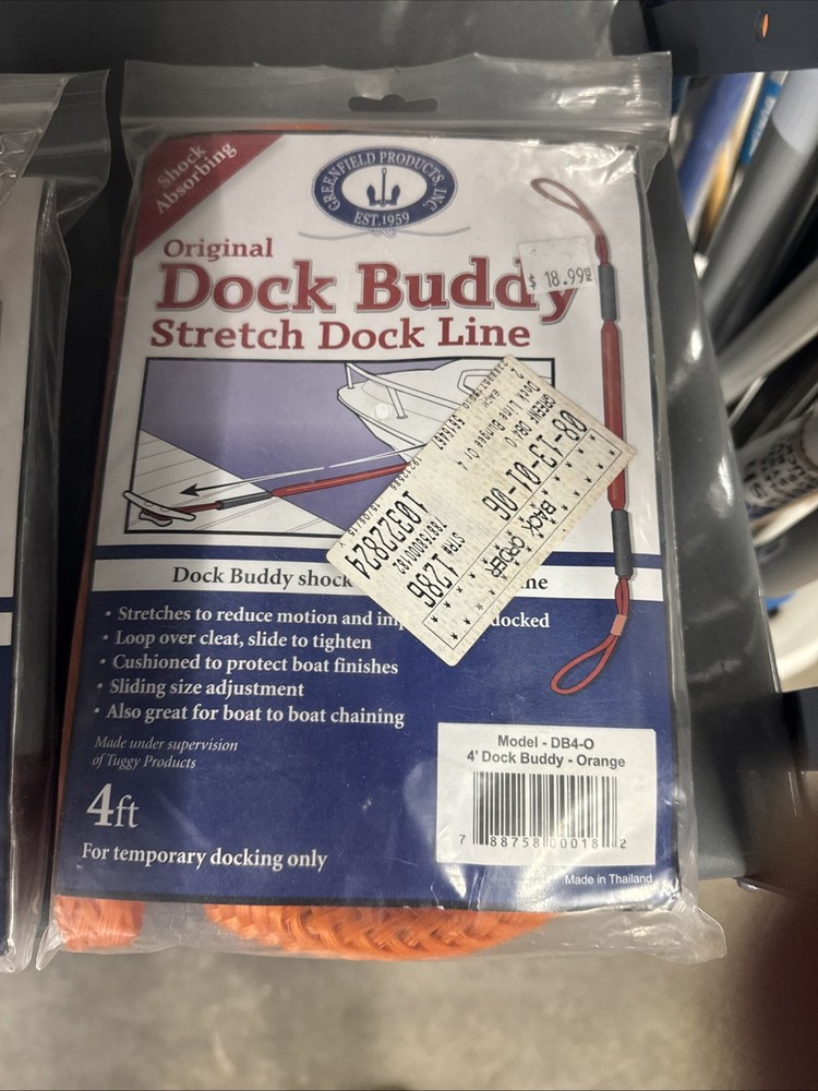 Greenfield DB4 - Orange 4’ Dock Buddy Bungee Cord