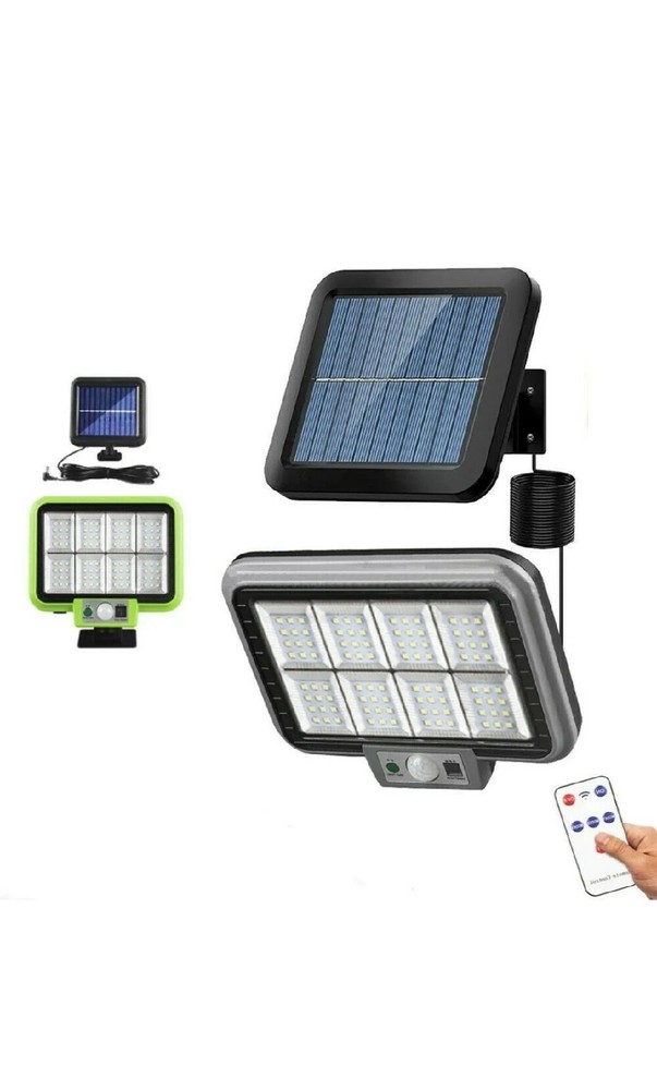 30w Solar Headlight With Pir Motion Sensor And Detached Panel Wire 5mt approx.