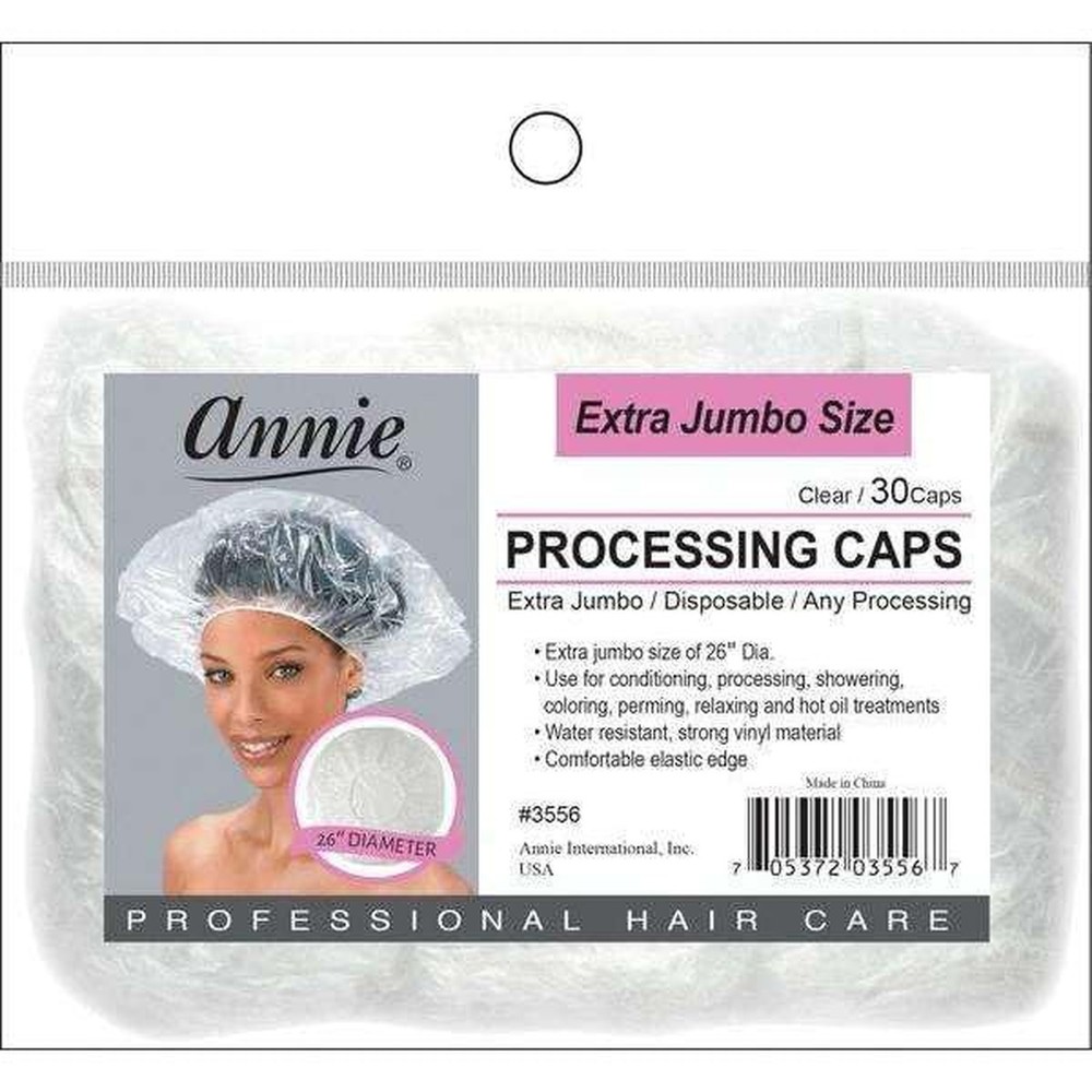 ANNIE Clear Processing Caps - Clear EXTRA JUMBO 30 PC CLEAR
