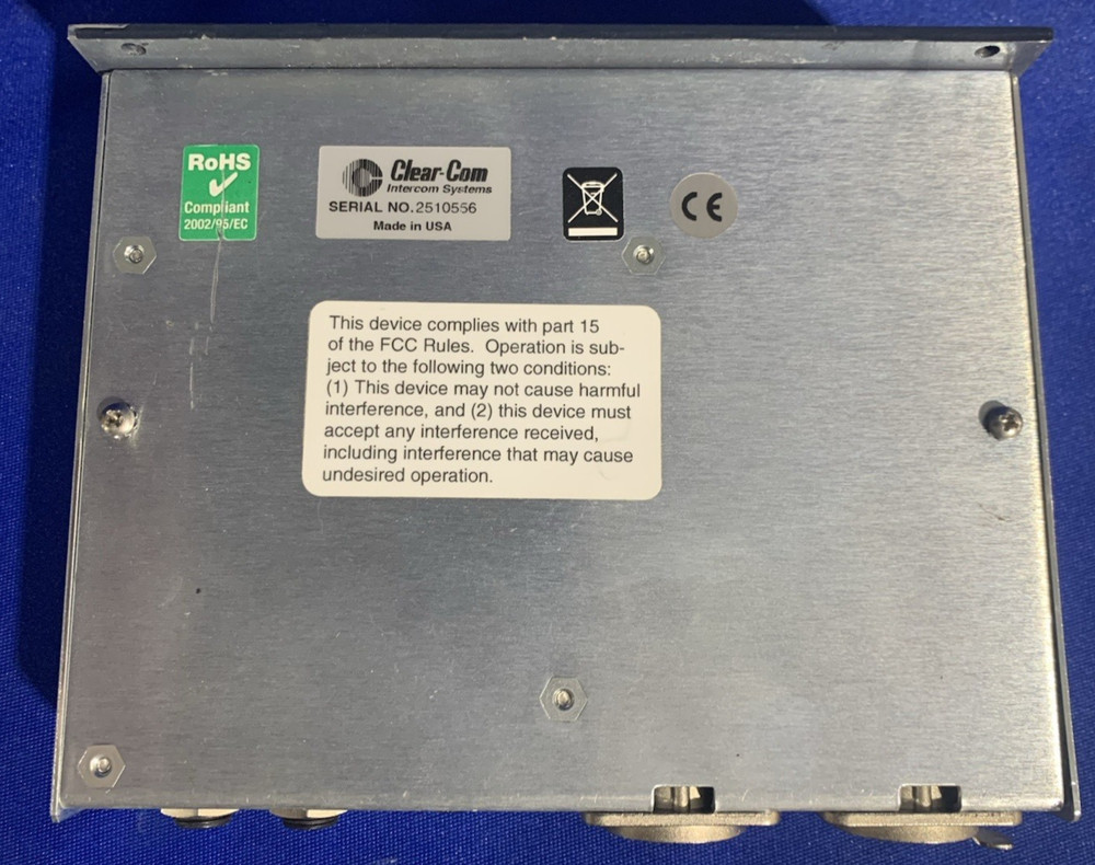 Clear-Com MA-704 Master Control/Talent Access Station - Untested