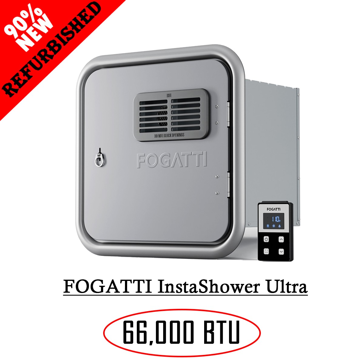FOGATTI RV Tankless Water Heater InstaShower Ultra, 0.5-3.6 GPM 66,000 BTU