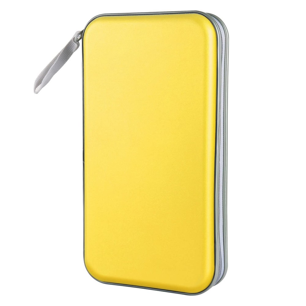 Siveit CD Case, DVD Case Holder 96 Capacity Hard Plastic 96 Capacity, Yellow