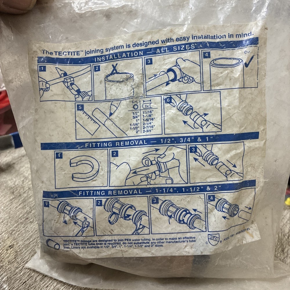 Tectite 1 1/4” Brass Push-to-Connect Coupling