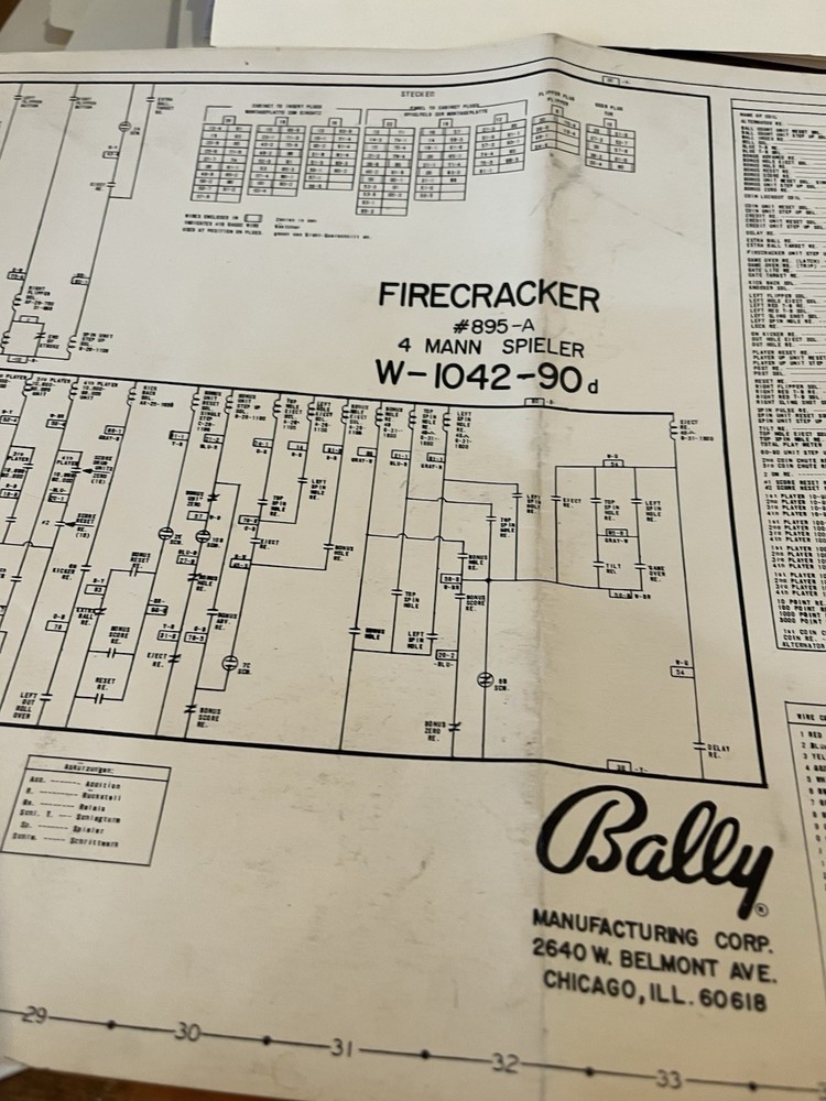 Firecracker Pinball Schematic
