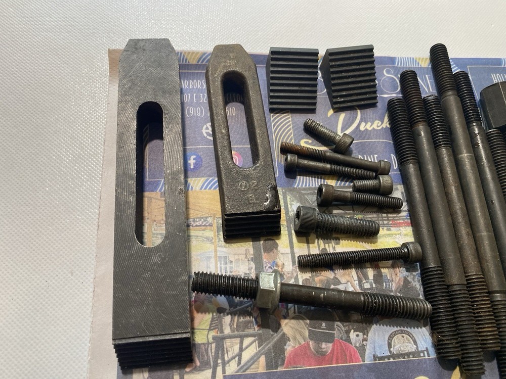 Steel Serrated Triangle Step Block Machinist Tools 5 Sizes + 14 Double End Studs