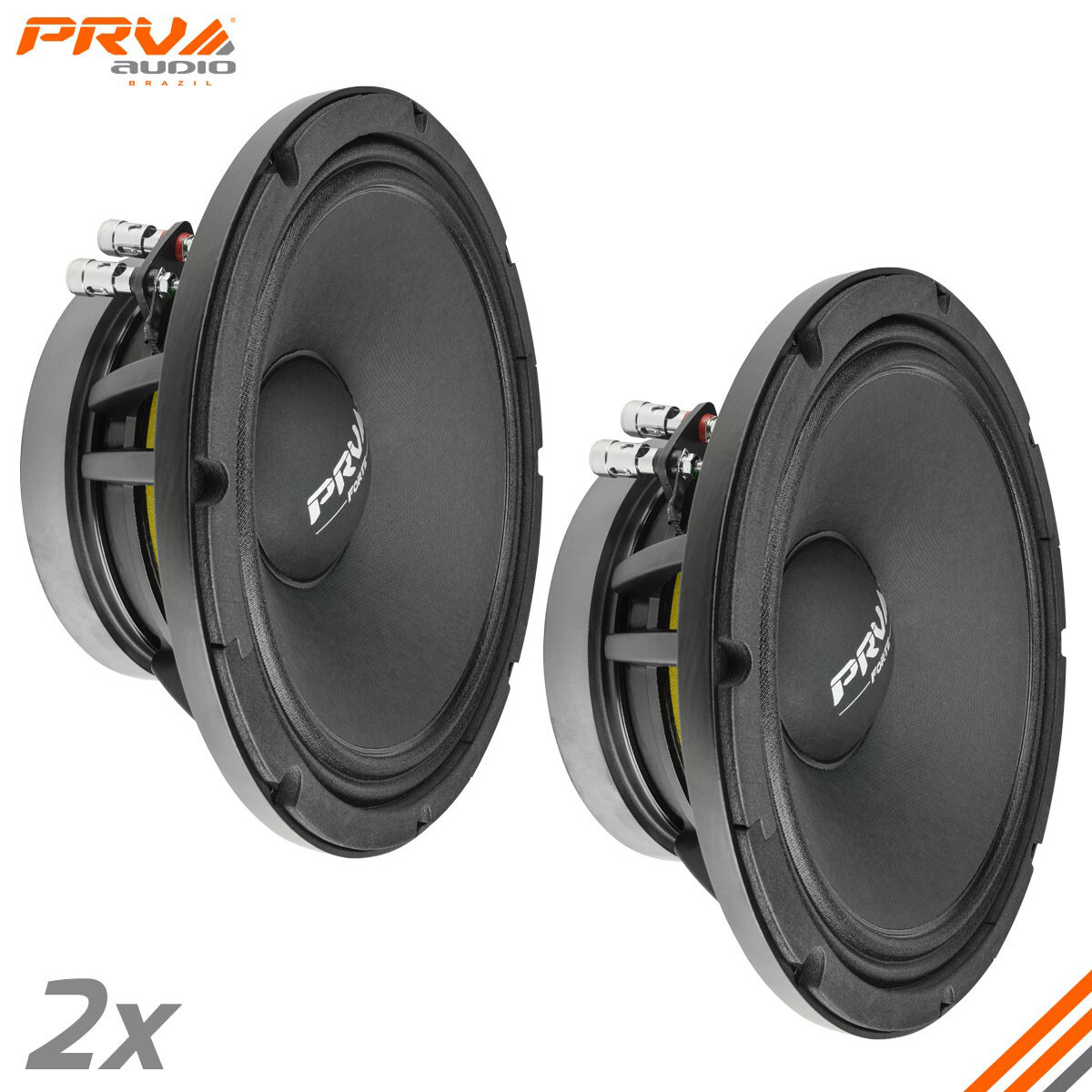 2x PRV Audio 10" Mid Bass Midrange Speaker 800 Watts Max Forte Series 10MB800FT