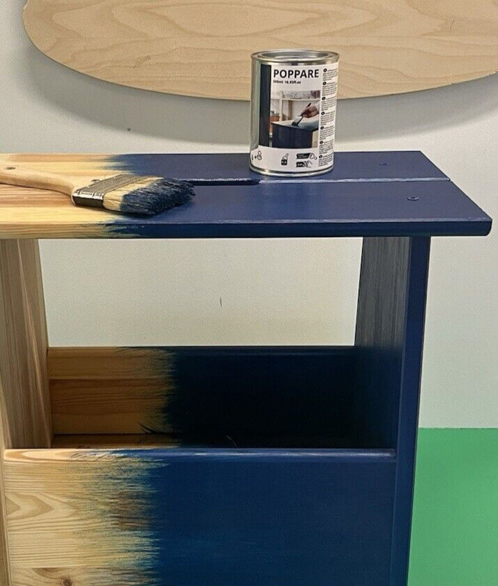 IKEA POPPARE Paint, water-borne, low gloss, blue 16.9 oz NEW